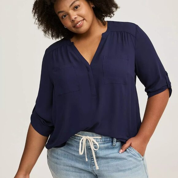 Torrid Cheetah Print Blouse Size 1 (XL/1X) - Picture 9 of 9